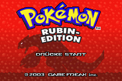 Pokemon Ruby (German Debug Version) Title Screen